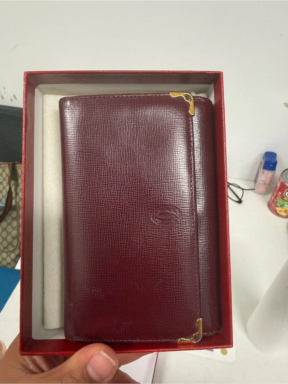 Cartier Red and Gold Leather Authenticity Card - Picture 2 of 7